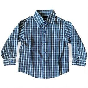 Nautica Blue and Yellow Plaid Shirt Size 18-24M